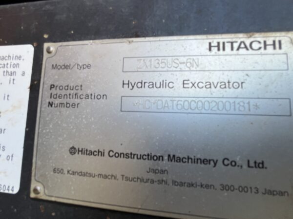 2018 Hitachi ZX135 Excavator - Image 25