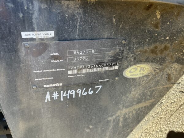 2022 Komatsu WA270-8 Wheel Loader - Image 17